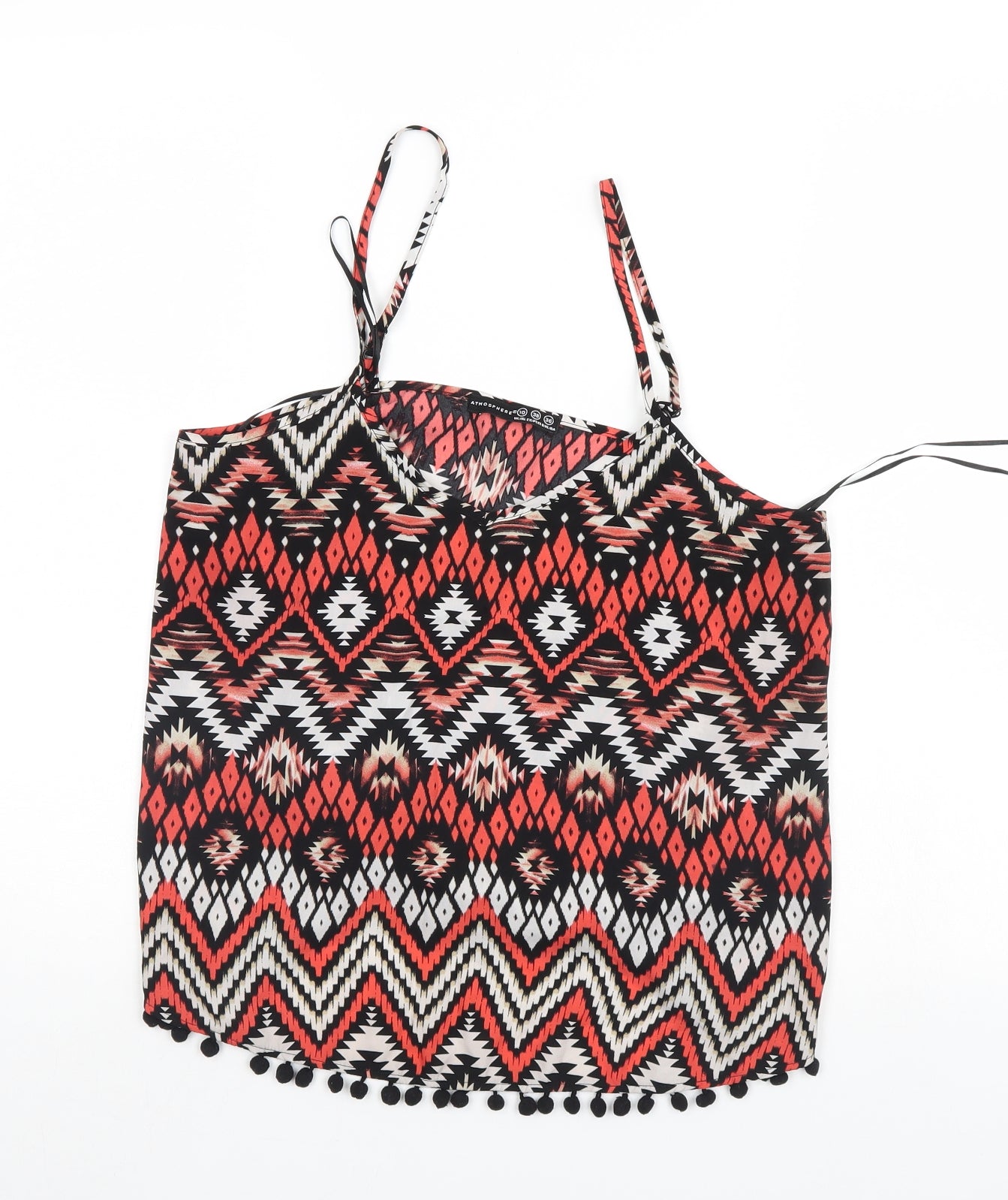 Atmosphere Womens Multicoloured Geometric  Basic Tank Size 10