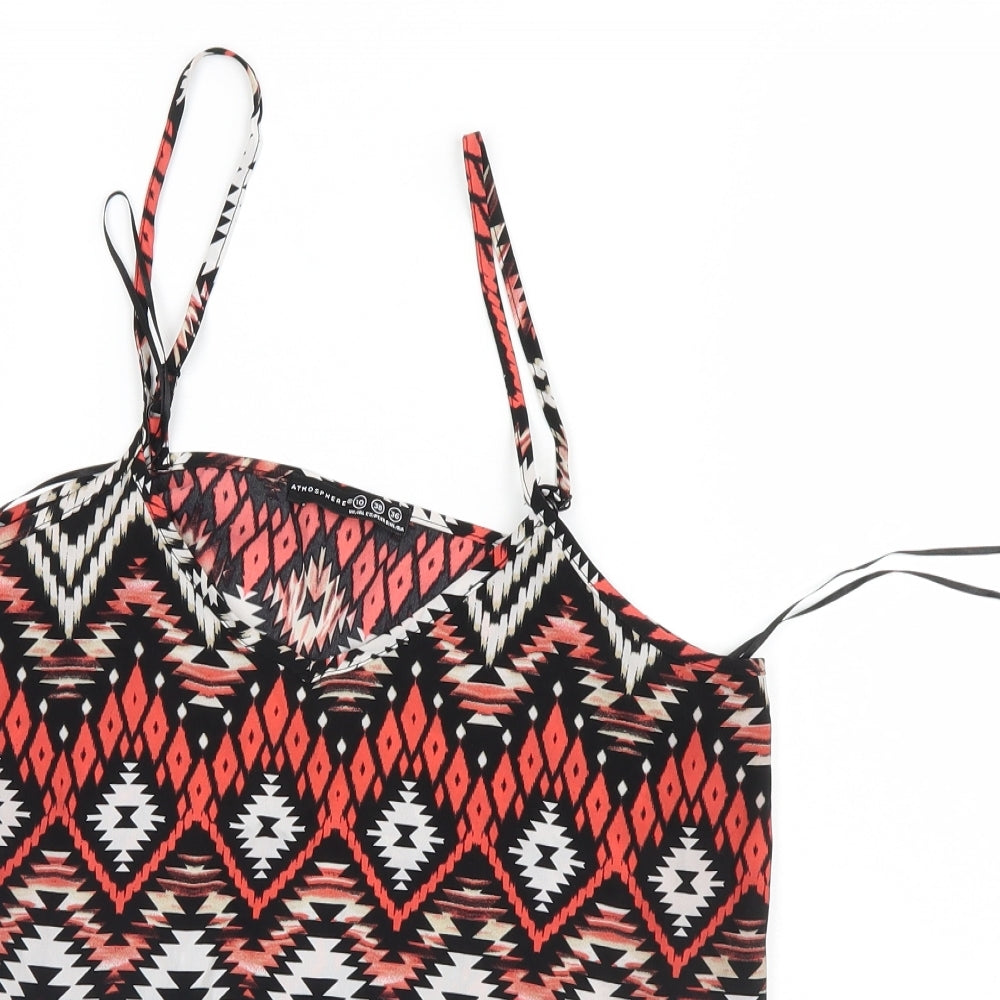 Atmosphere Womens Multicoloured Geometric  Basic Tank Size 10