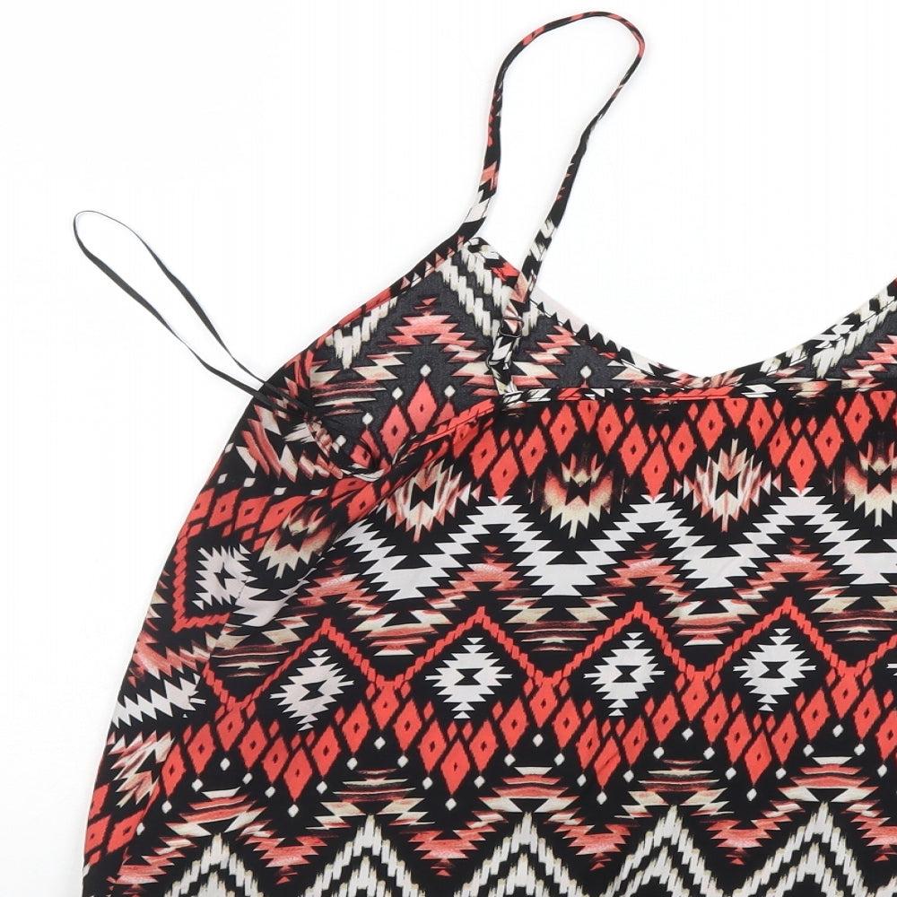 Atmosphere Womens Multicoloured Geometric  Basic Tank Size 10