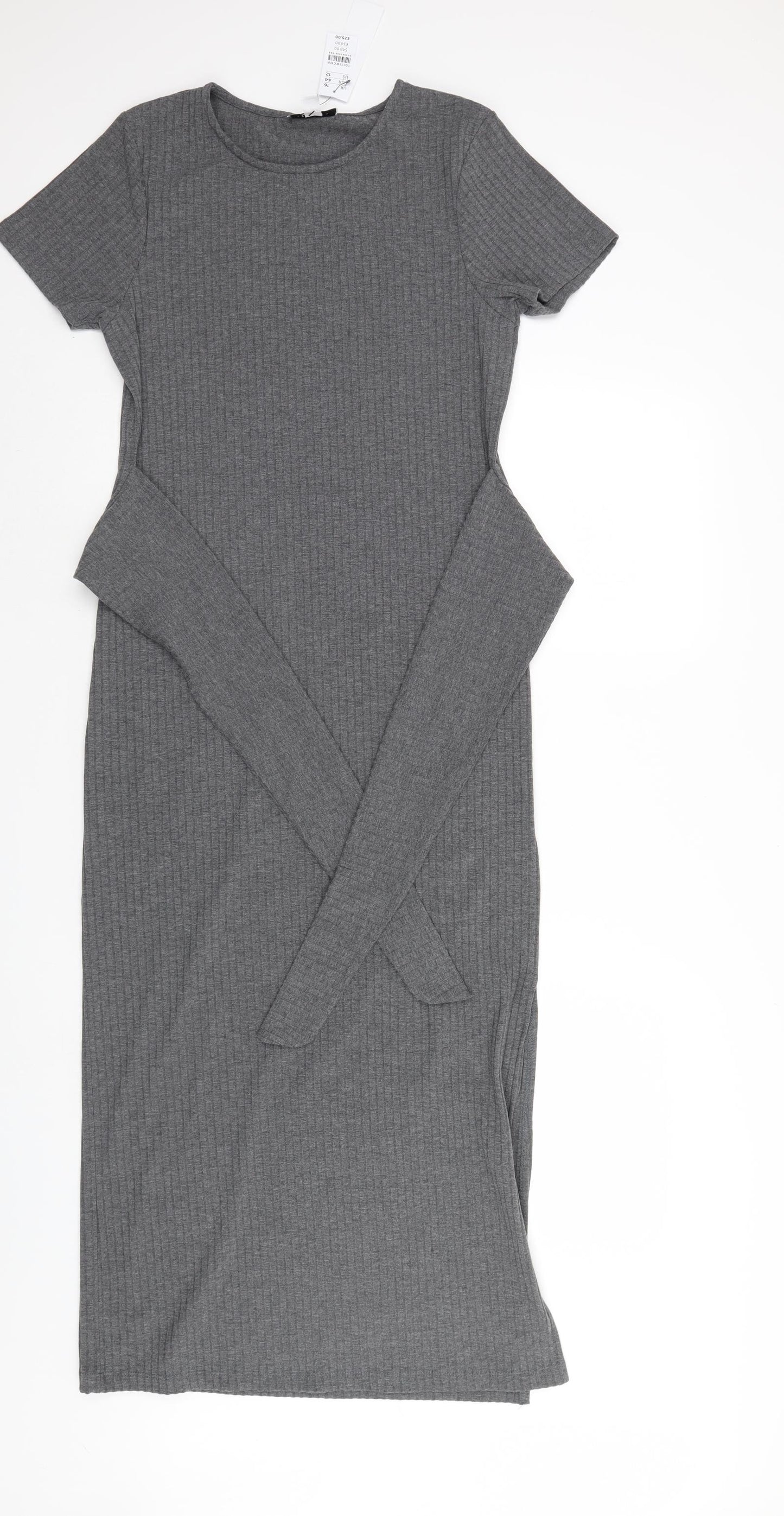 Top Shop Womens Grey   Pencil Dress  Size 16
