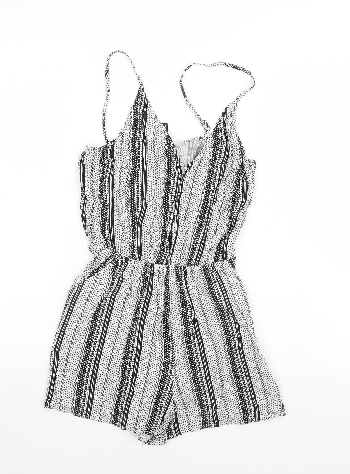Divided Womens Multicoloured Striped  Jumpsuit One-Piece Size 10  - shorts