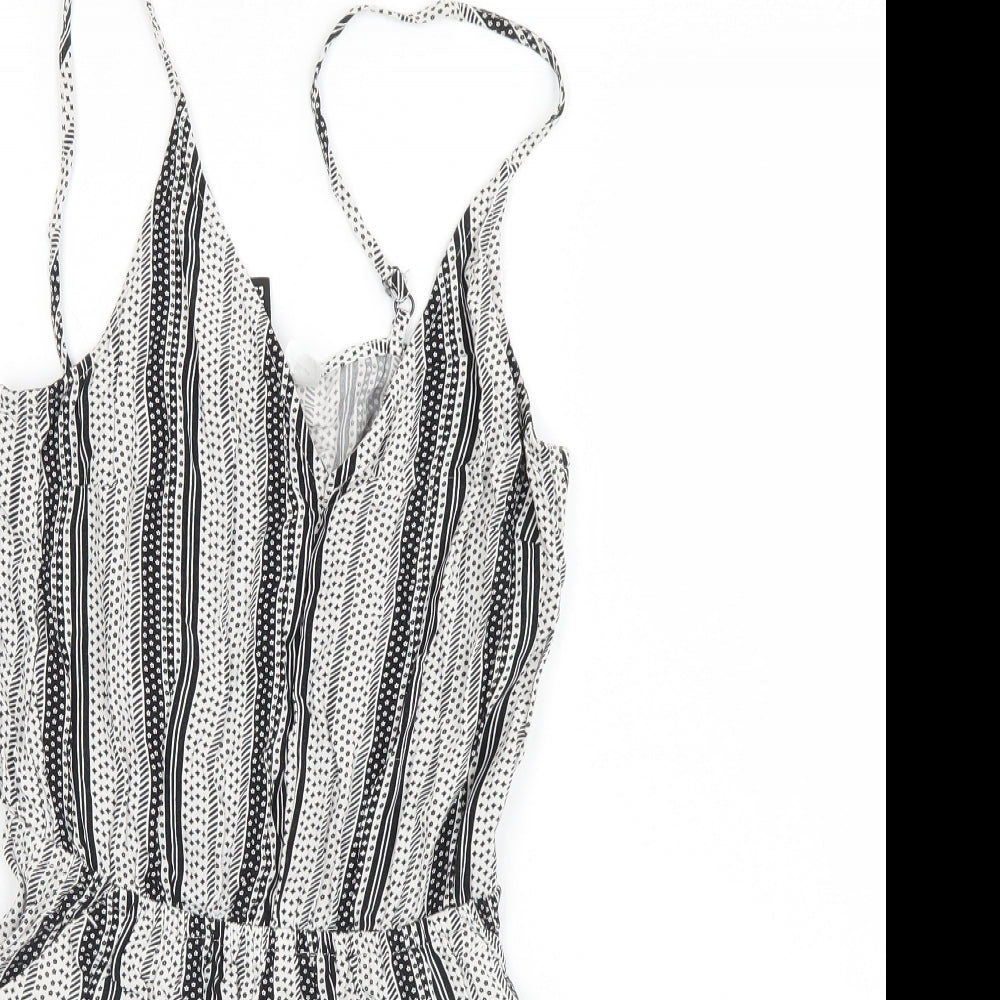 Divided Womens Multicoloured Striped  Jumpsuit One-Piece Size 10  - shorts