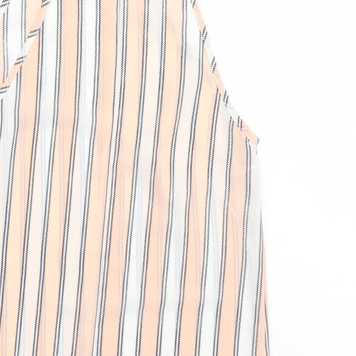 Cameo Rose Womens Pink Striped  Basic Tank Size 8