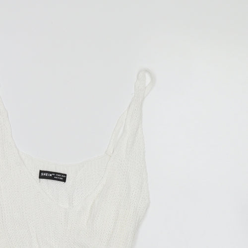 SheIn Womens White   Wrap Blouse Size 12