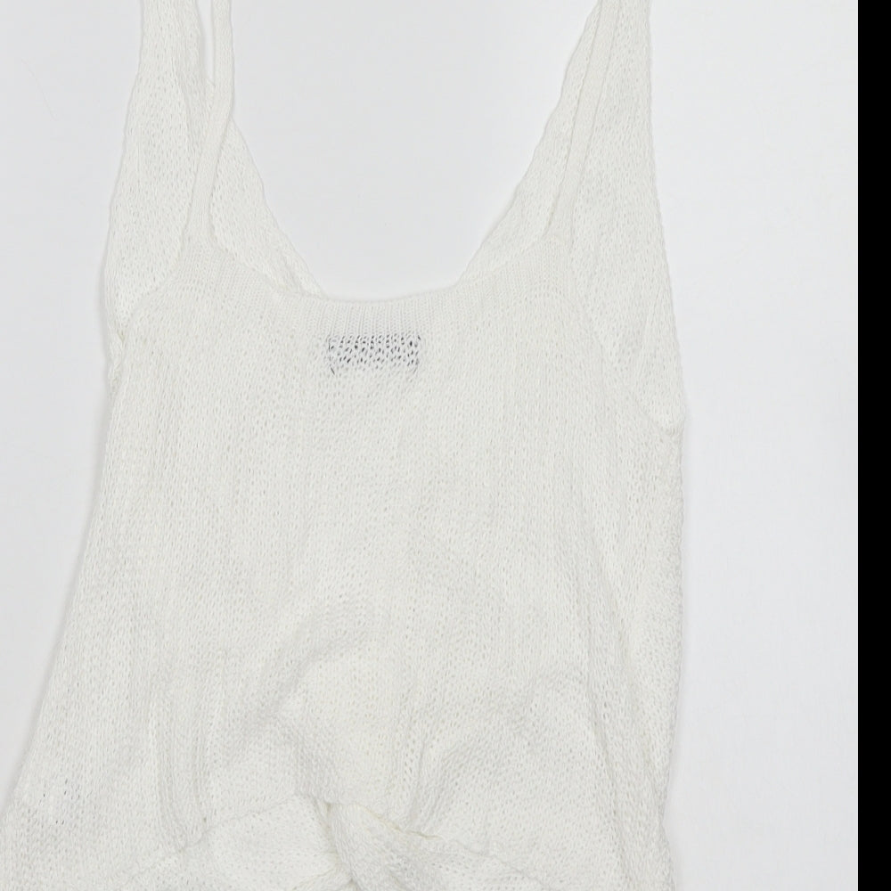 SheIn Womens White   Wrap Blouse Size 12
