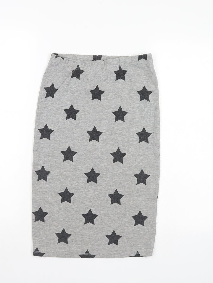 candy culture Girls Grey Polka Dot Straight & Pencil Skirt Size 12-13 Years