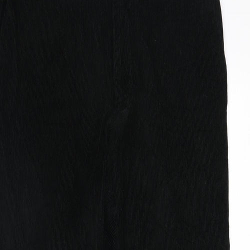 M&S Mens Black  Corduroy Trousers  Size 34 L29 in