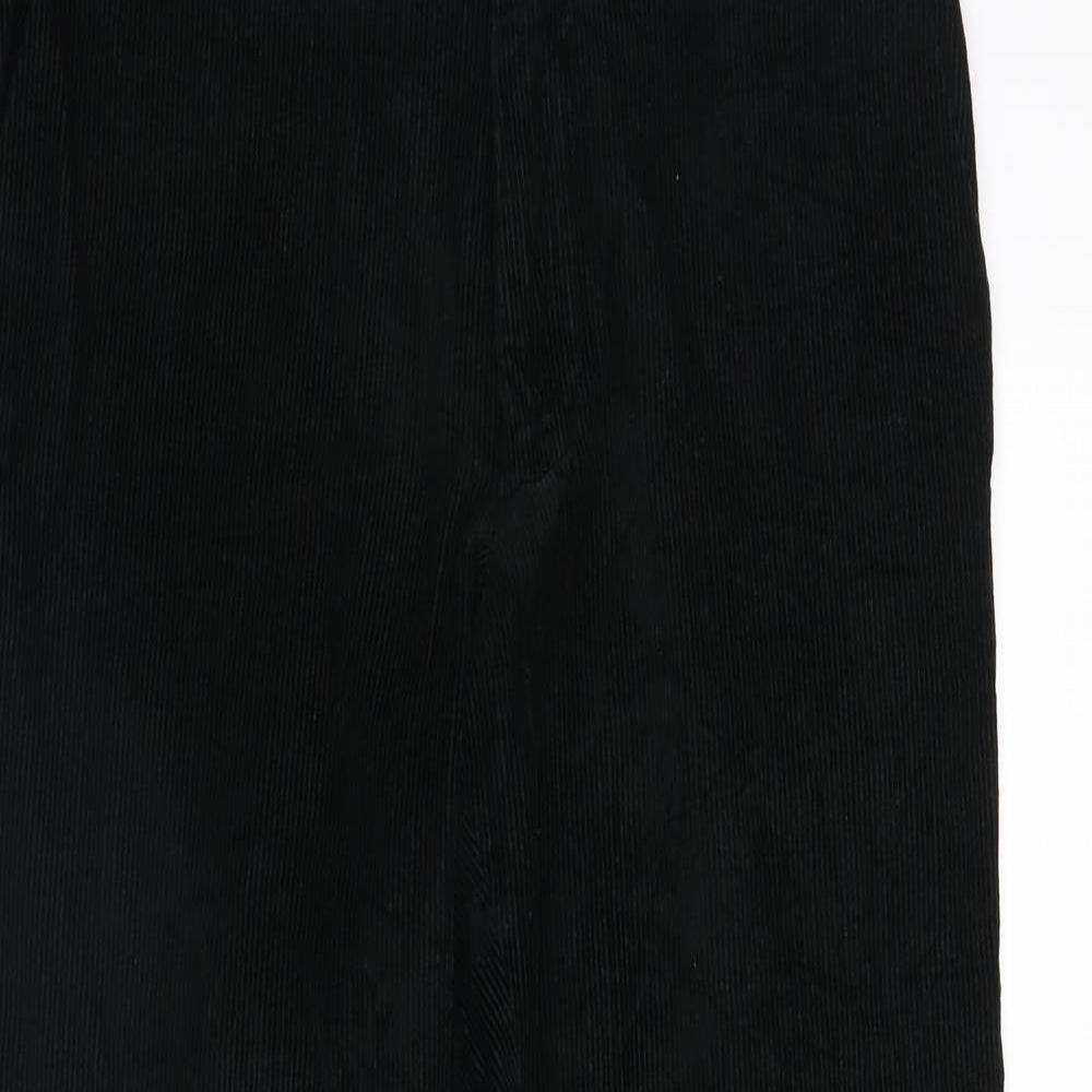 M&S Mens Black  Corduroy Trousers  Size 34 L29 in