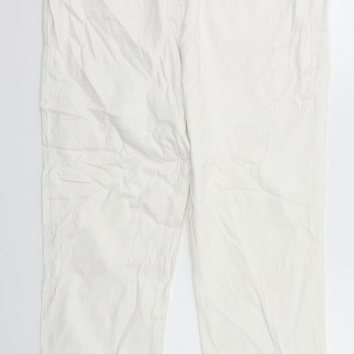 Denim & Co. Womens White   Straight Jeans Size 14 L27 in