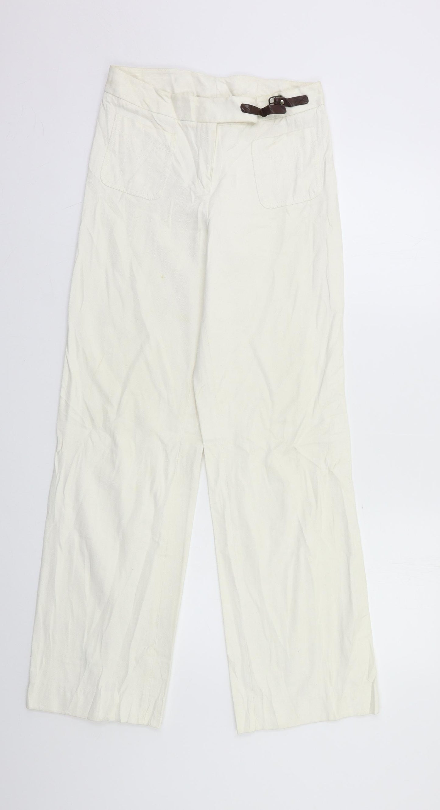 Preworn Womens White   Flared Jeans Size 8 L28 in
