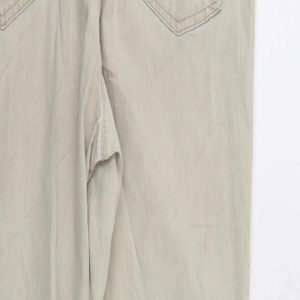 BRAX Womens Beige   Straight Jeans Size 18 L30 in