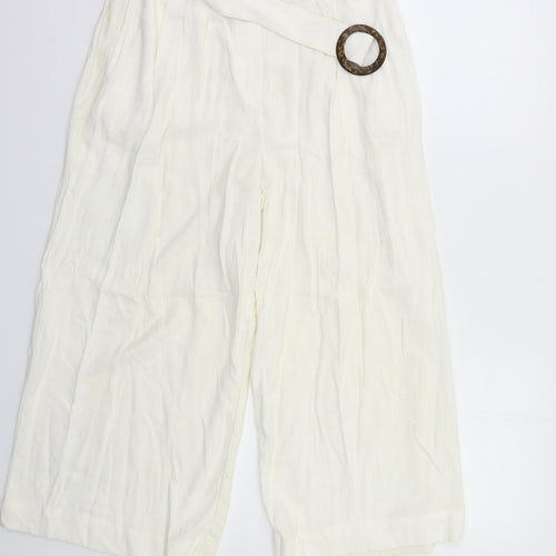 New Look Womens White   Flared Jeans Size 8 L24 in