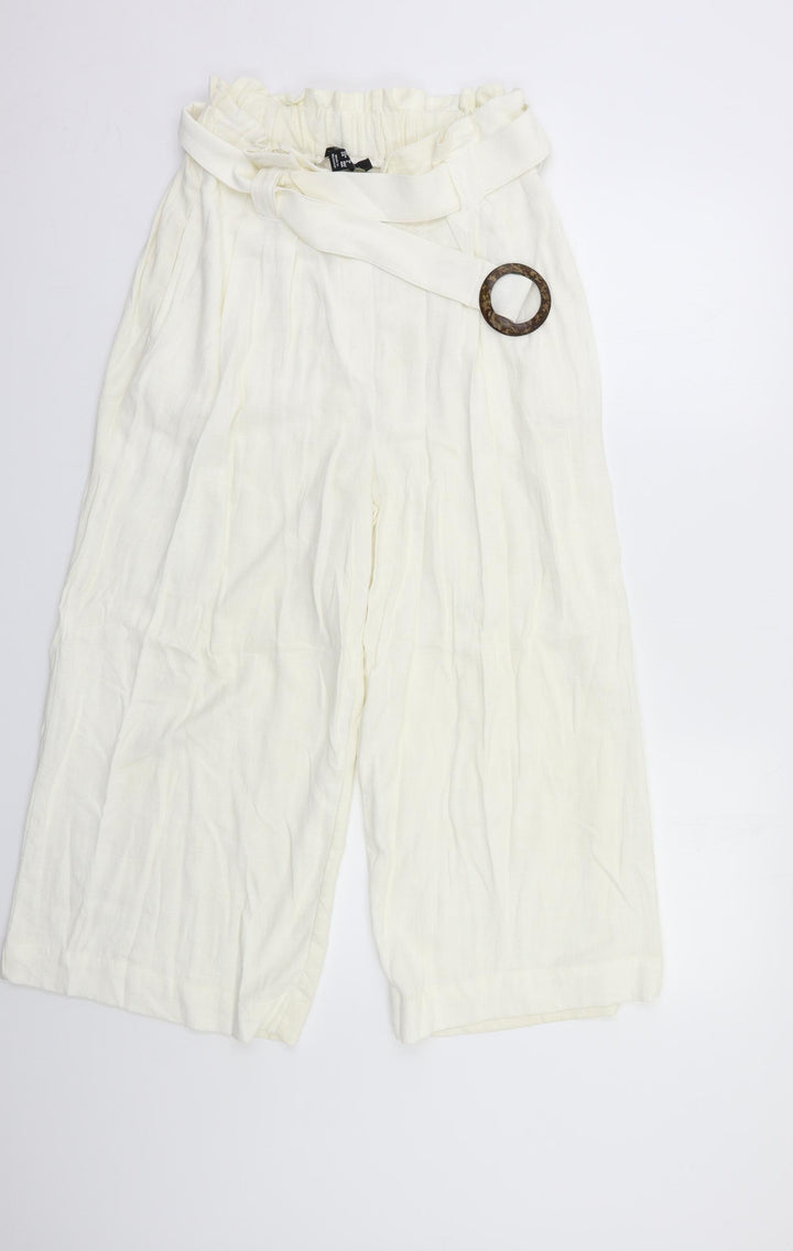 New Look Womens White Flared Jeans Size 8 L24 in