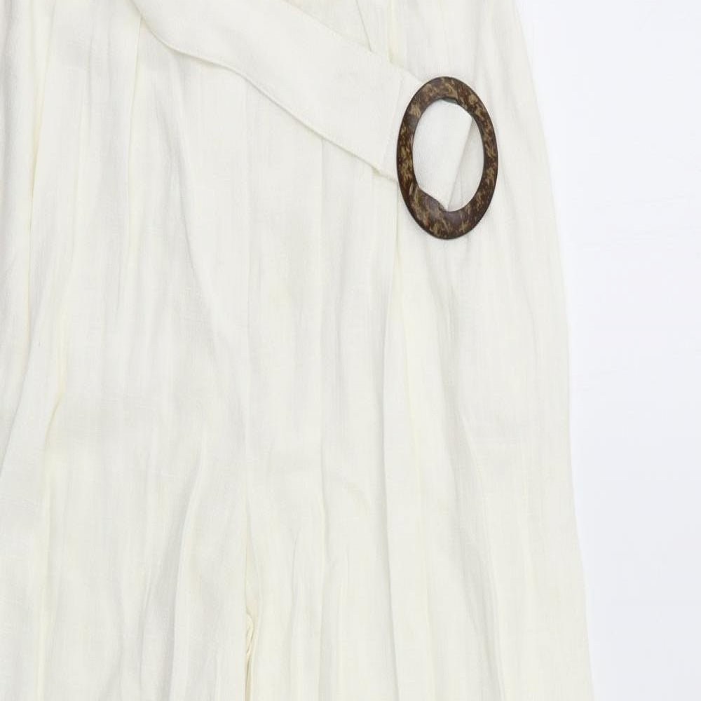 New Look Womens White   Flared Jeans Size 8 L24 in