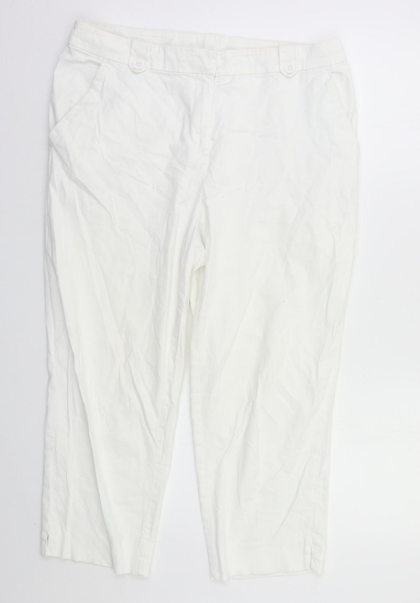 TU Womens White   Straight Jeans Size 14 L21 in