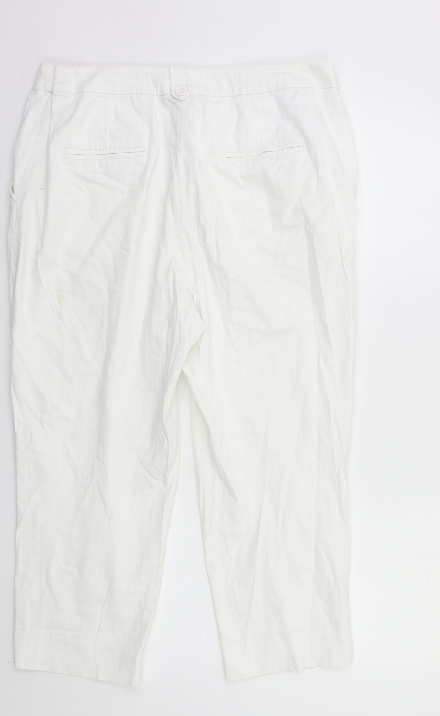 TU Womens White   Straight Jeans Size 14 L21 in