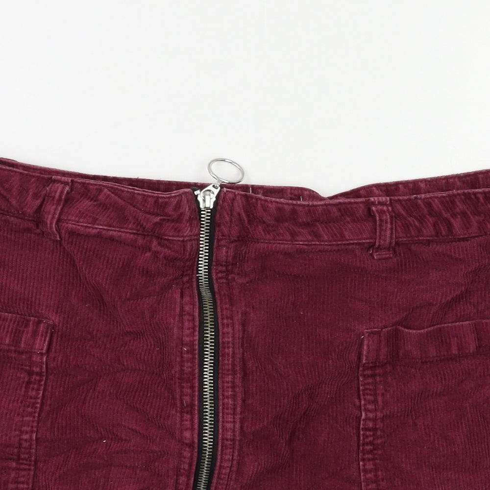 Topshop Womens Red   Maxi Skirt Size 12