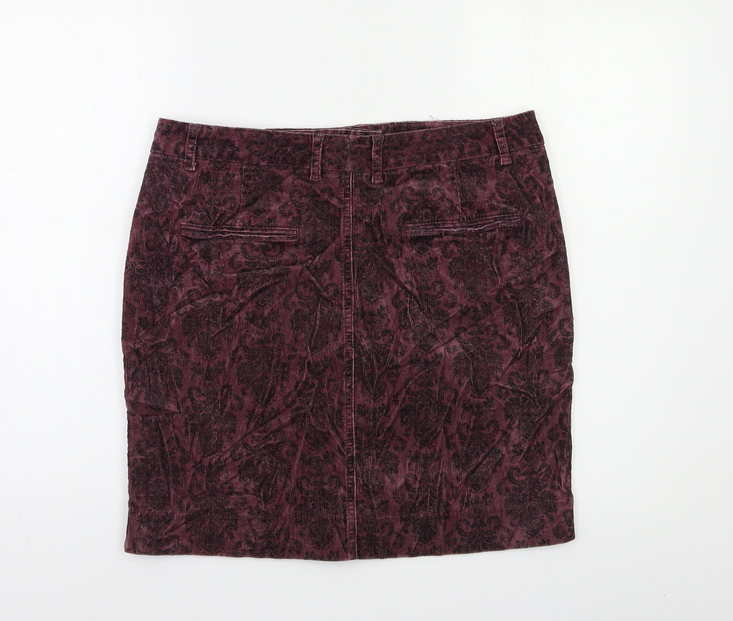 m&s Womens Purple Floral  Mini Skirt Size 12