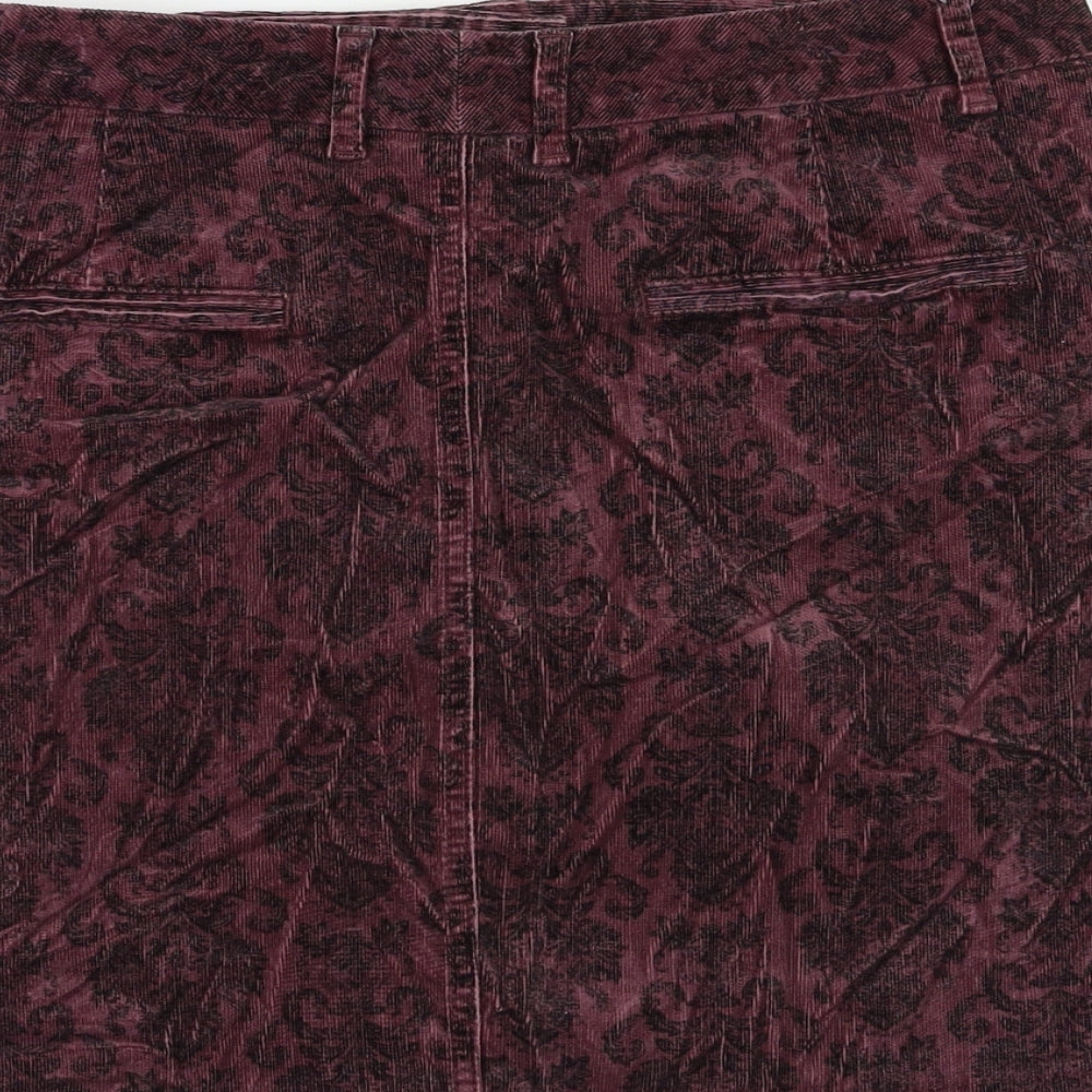 m&s Womens Purple Floral  Mini Skirt Size 12