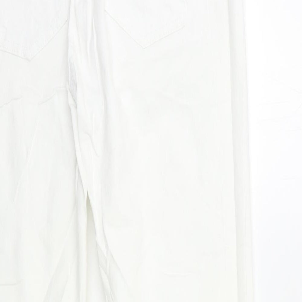 Wallis Womens White   Straight Jeans Size 14 L30 in