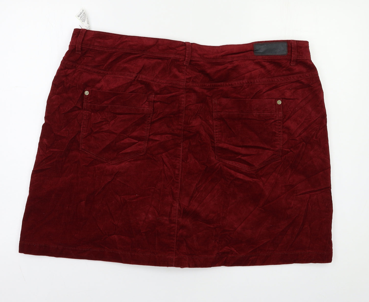 M&S Womens Red   Maxi Skirt Size 18