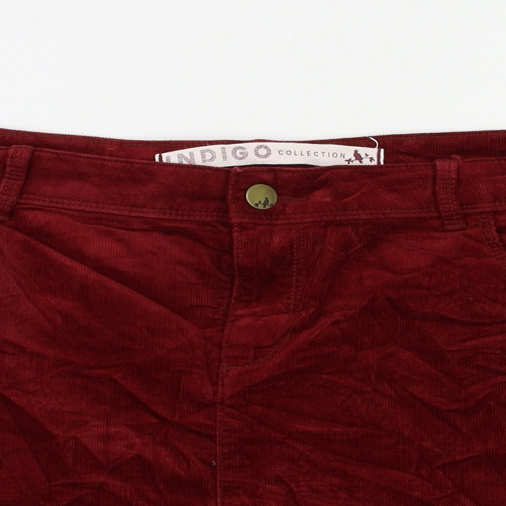 M&S Womens Red   Maxi Skirt Size 18