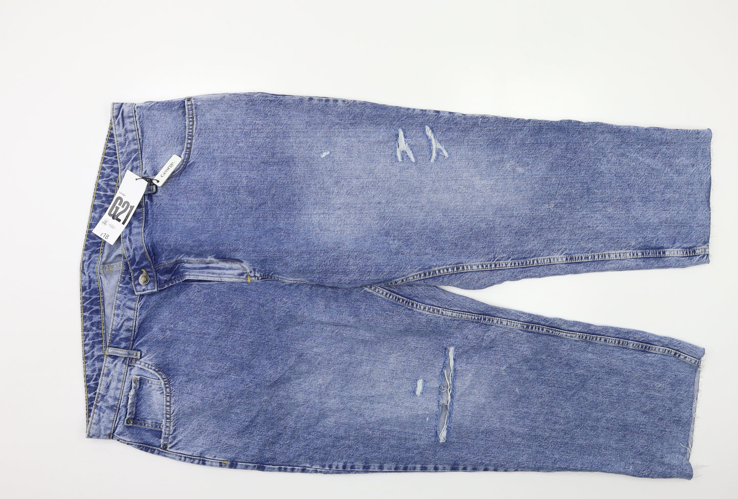 George Womens Blue   Straight Jeans Size 24 L25 in