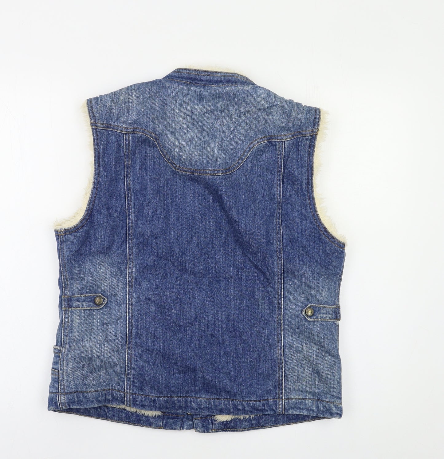 Earl Jeans Womens Blue   Gilet Waistcoat Size L