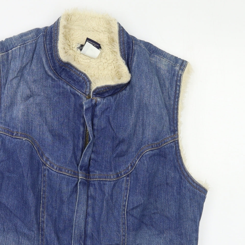 Earl Jeans Womens Blue   Gilet Waistcoat Size L