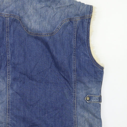 Earl Jeans Womens Blue   Gilet Waistcoat Size L