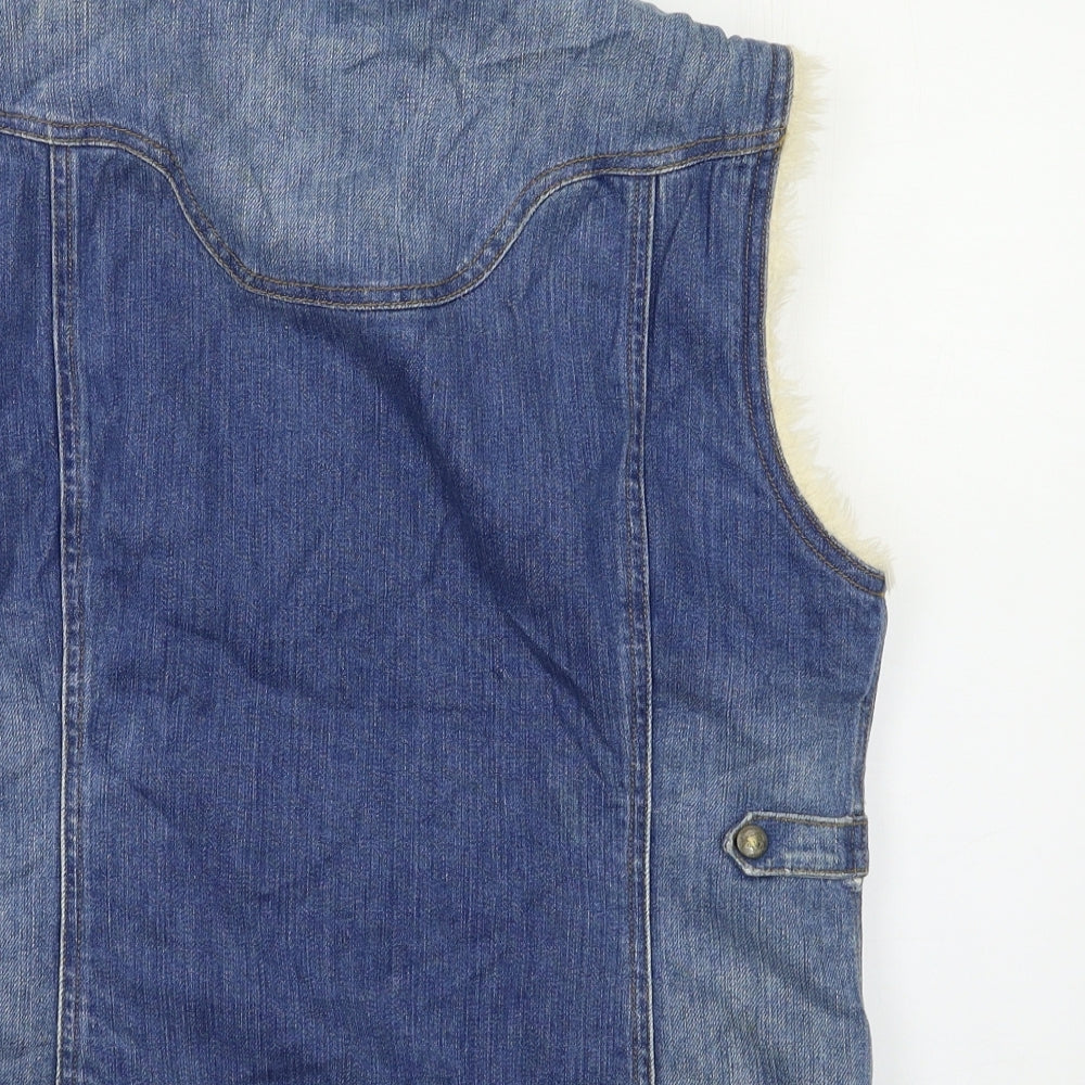 Earl Jeans Womens Blue   Gilet Waistcoat Size L
