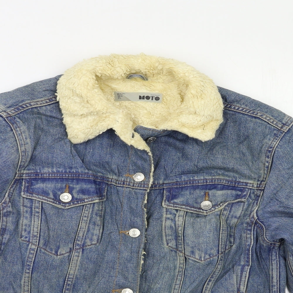 Topshop Womens Blue   Jacket  Size 10