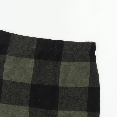 Select Womens Green Check  Mini Skirt Size 10