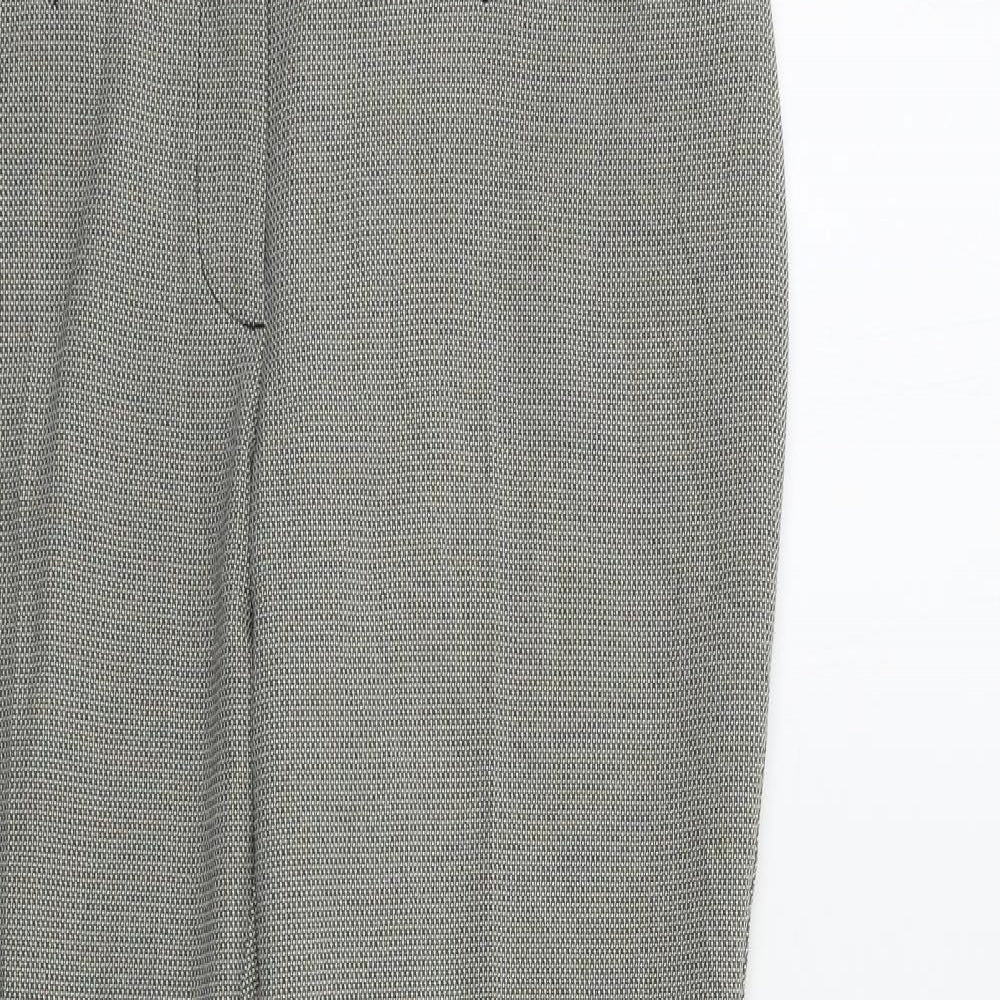 Linea Womens Grey Houndstooth  Trousers  Size 10 L30 in