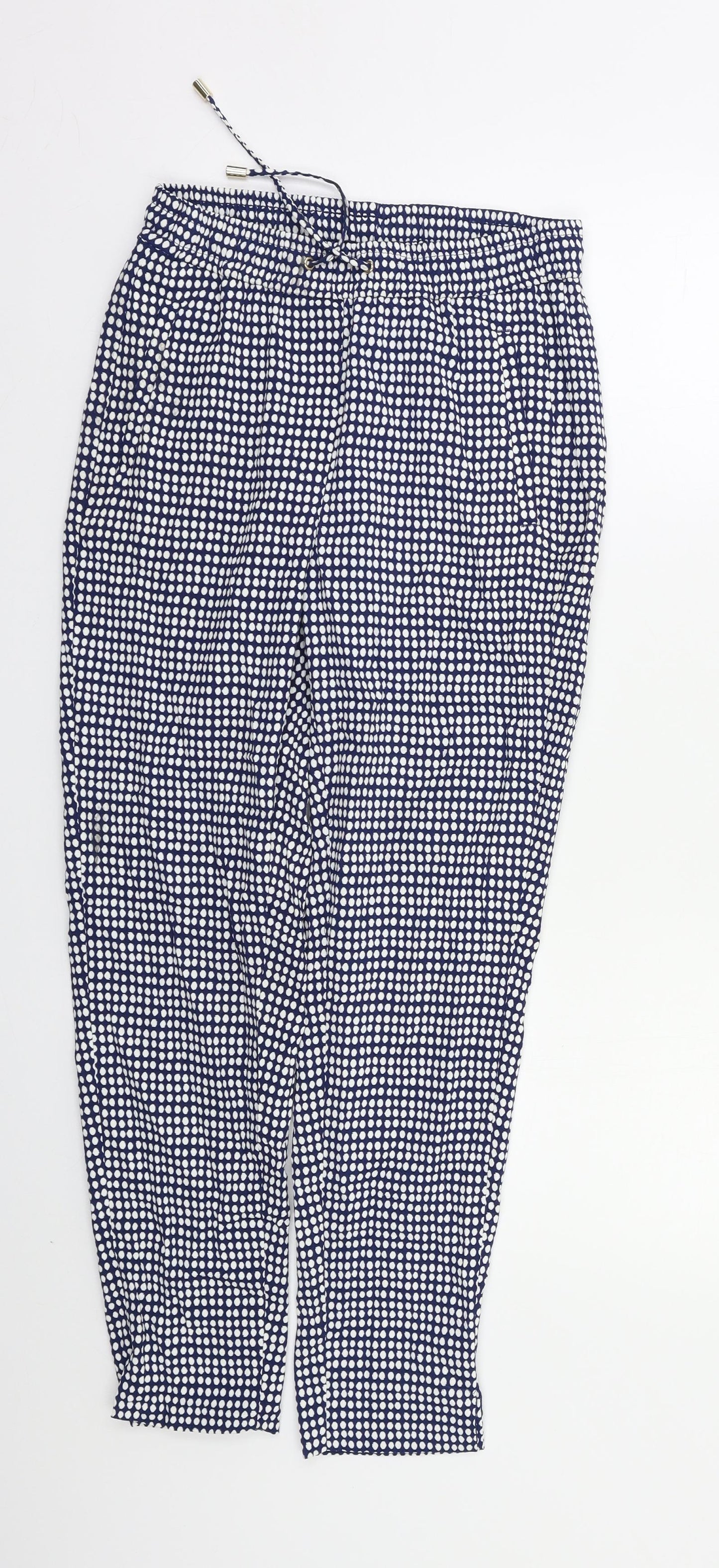 H&M Womens Grey Polka Dot  Trousers  Size S L24 in