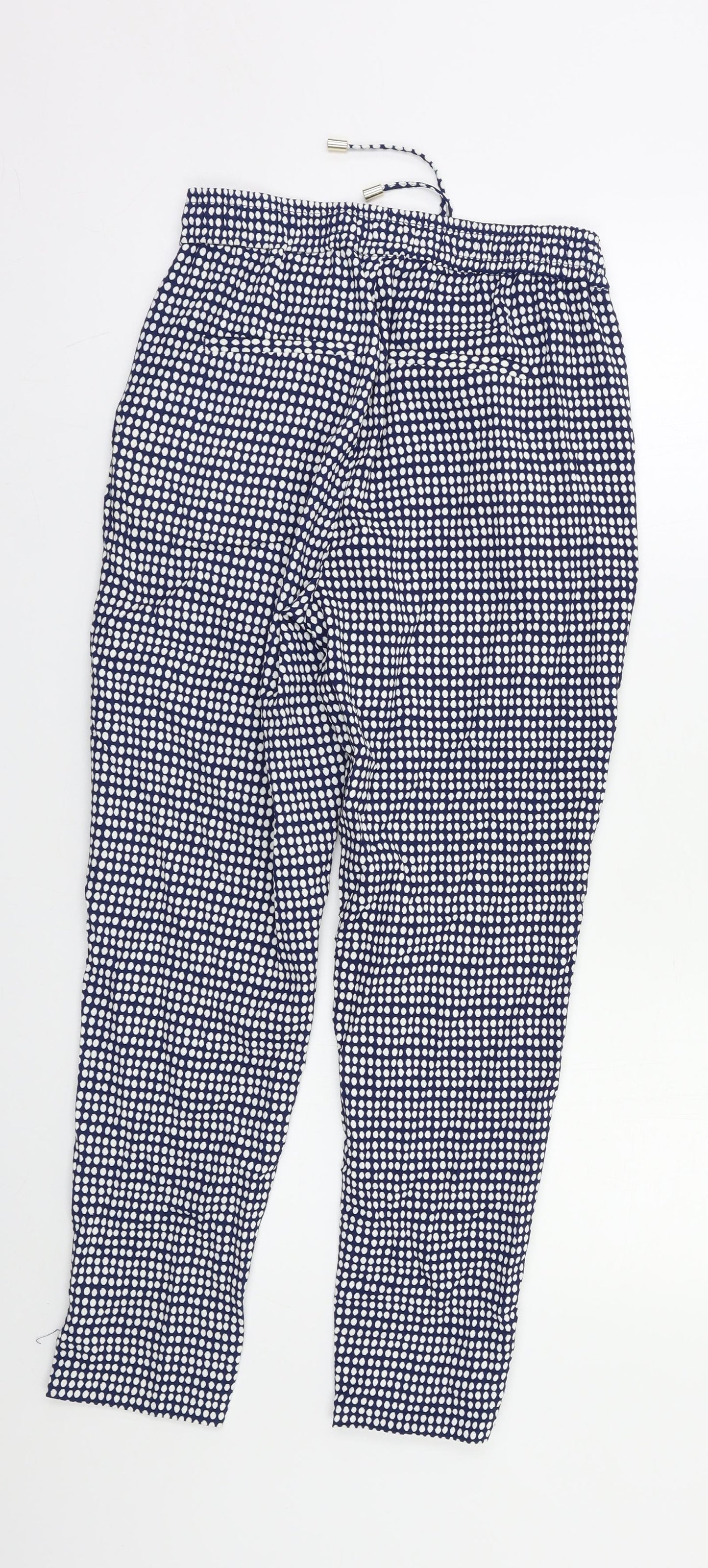 H&M Womens Grey Polka Dot  Trousers  Size S L24 in