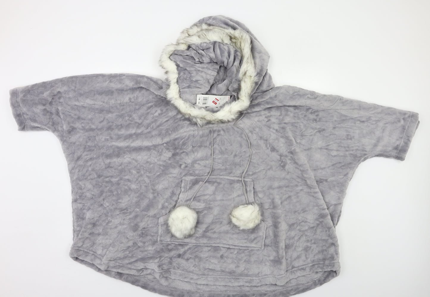 F&F Womens Grey   Henley Hoodie Size M