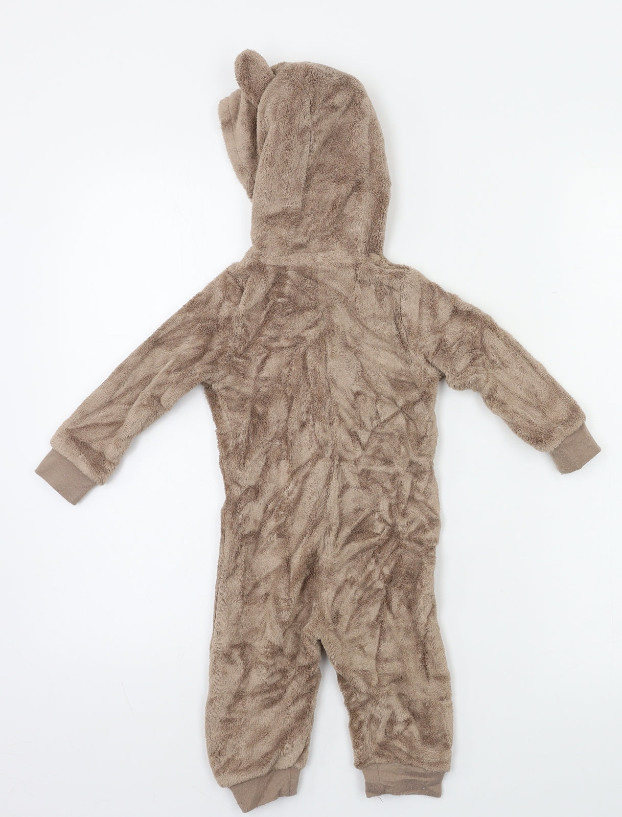 Preworn Baby Beige Solid   Bodysuit Size 9-12 Months  - Bear onesie