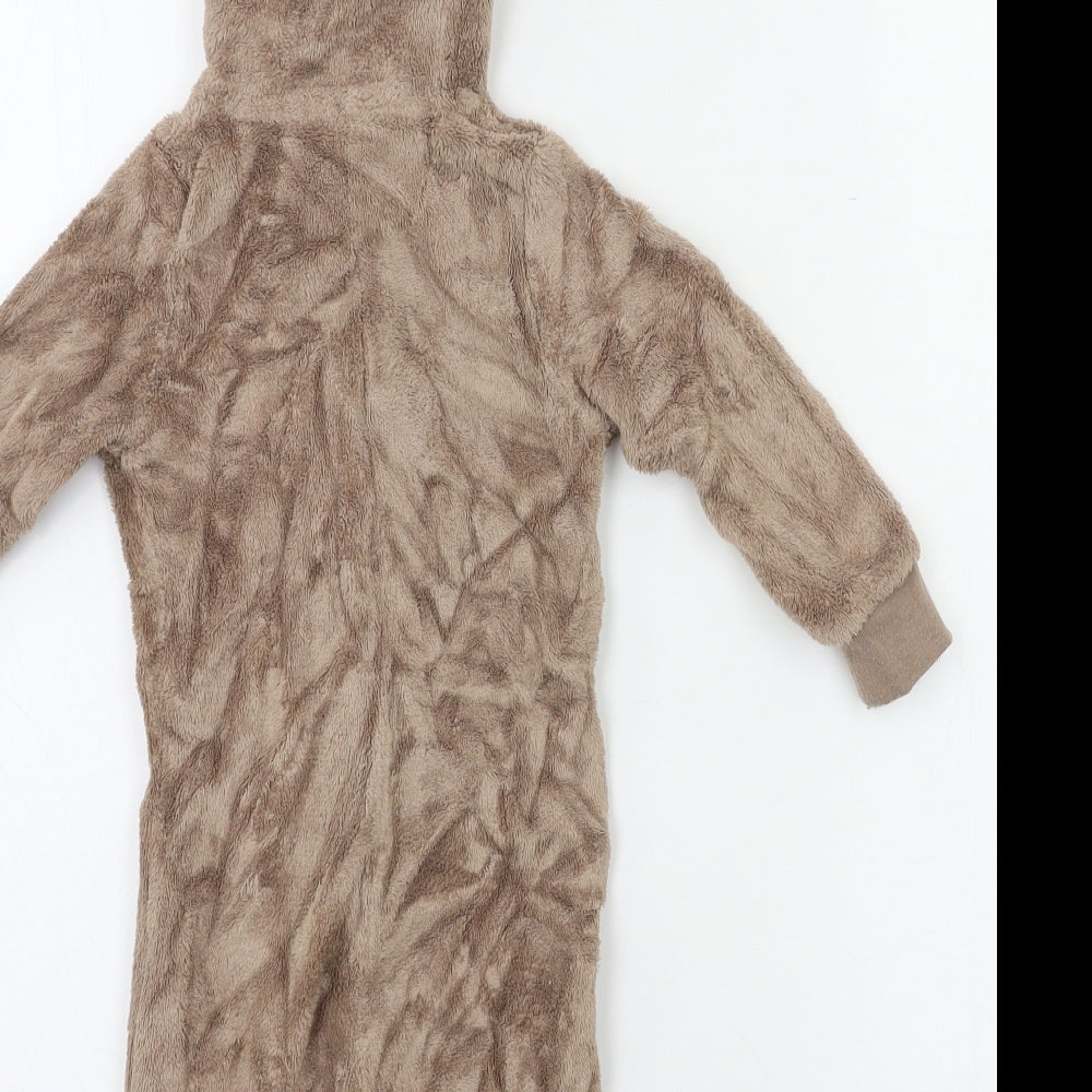 Preworn Baby Beige Solid   Bodysuit Size 9-12 Months  - Bear onesie