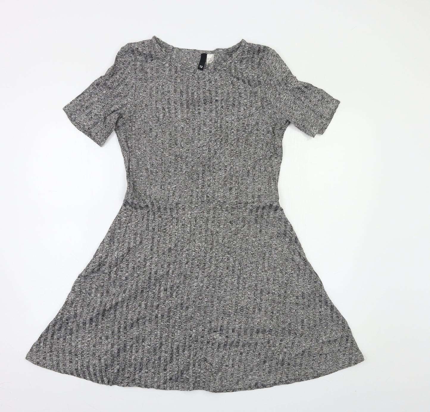 H&M Womens Grey   Fit & Flare  Size 12
