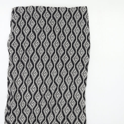 Zara Womens Black Geometric  Straight & Pencil Set Size M