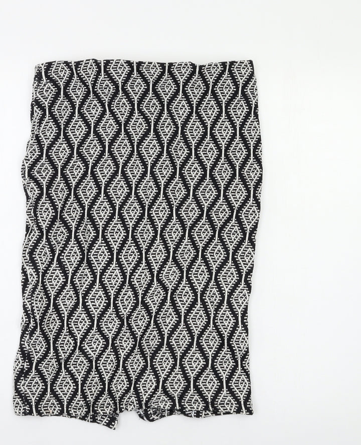 Zara Womens Black Geometric Straight & Pencil Set Size M