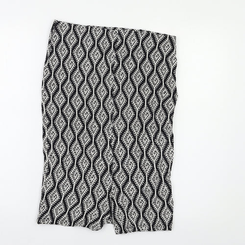 Zara Womens Black Geometric  Straight & Pencil Set Size M