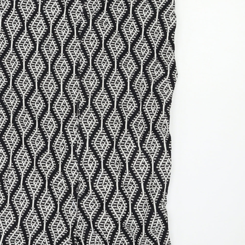 Zara Womens Black Geometric  Straight & Pencil Set Size M