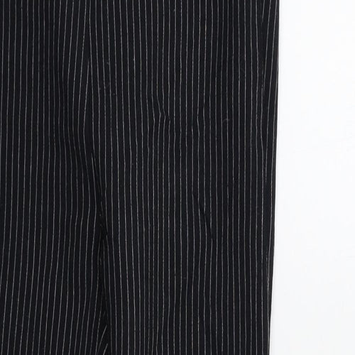 MNG Womens Black Striped  Dress Pants Trousers Size 8 L26 in