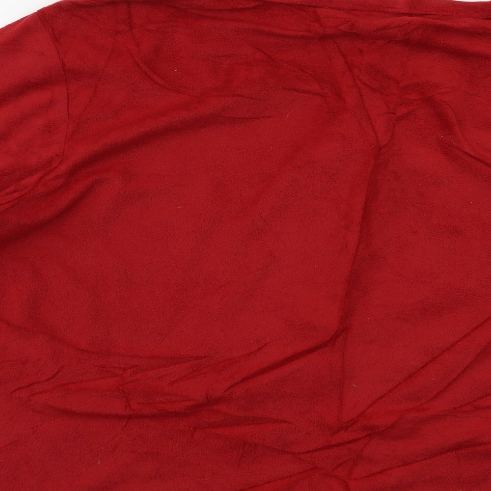 Jingle Bells Womens Red Solid  Top Pyjama Top Size 12  - Xmas
