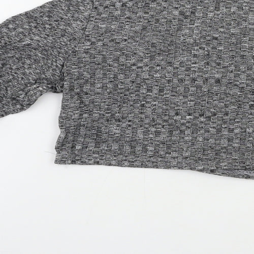 PRETTYLITTLETHING Womens Grey   Pullover Jumper Size S  - Cropped