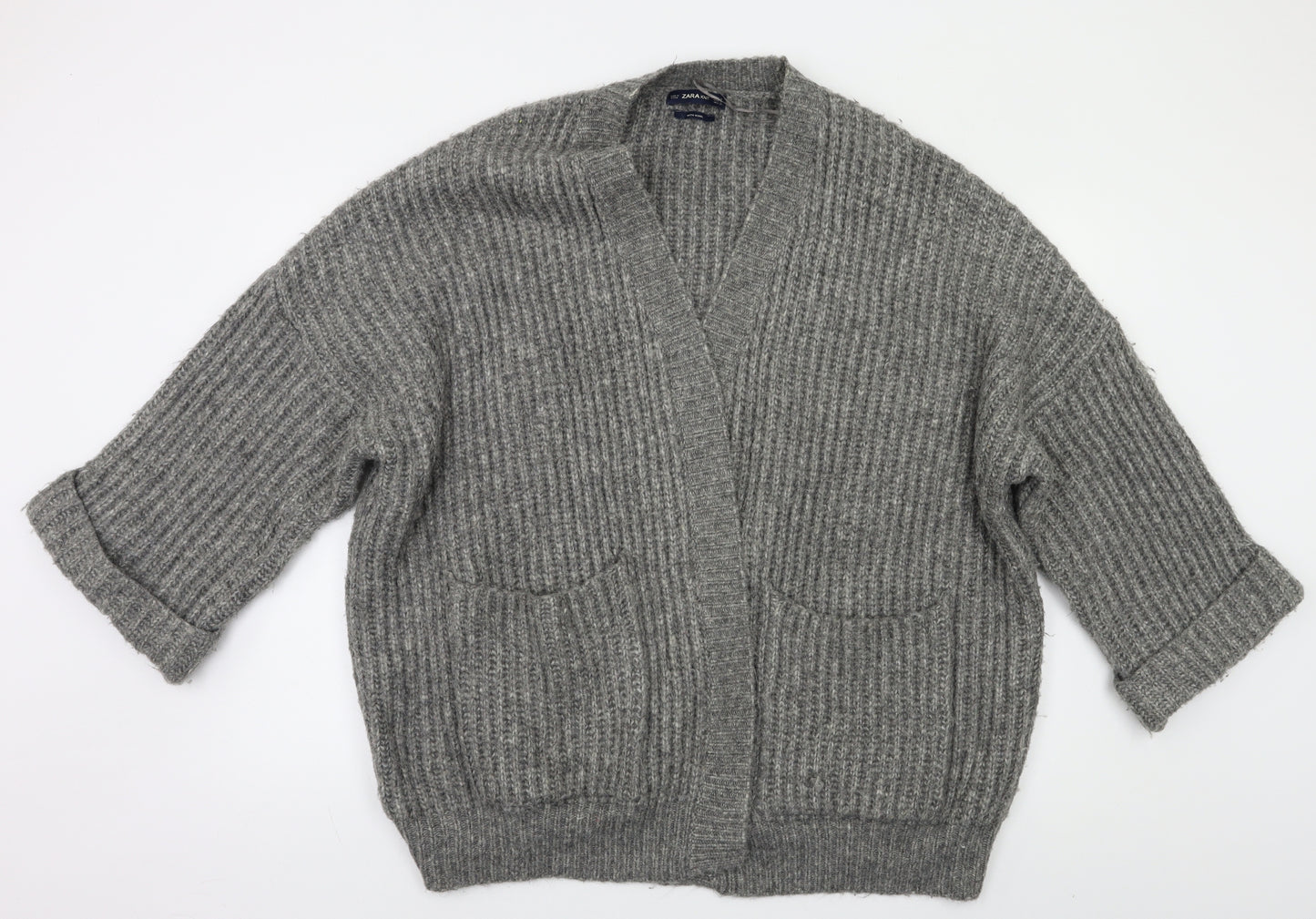 Zara Womens Grey   Cardigan Jumper Size M