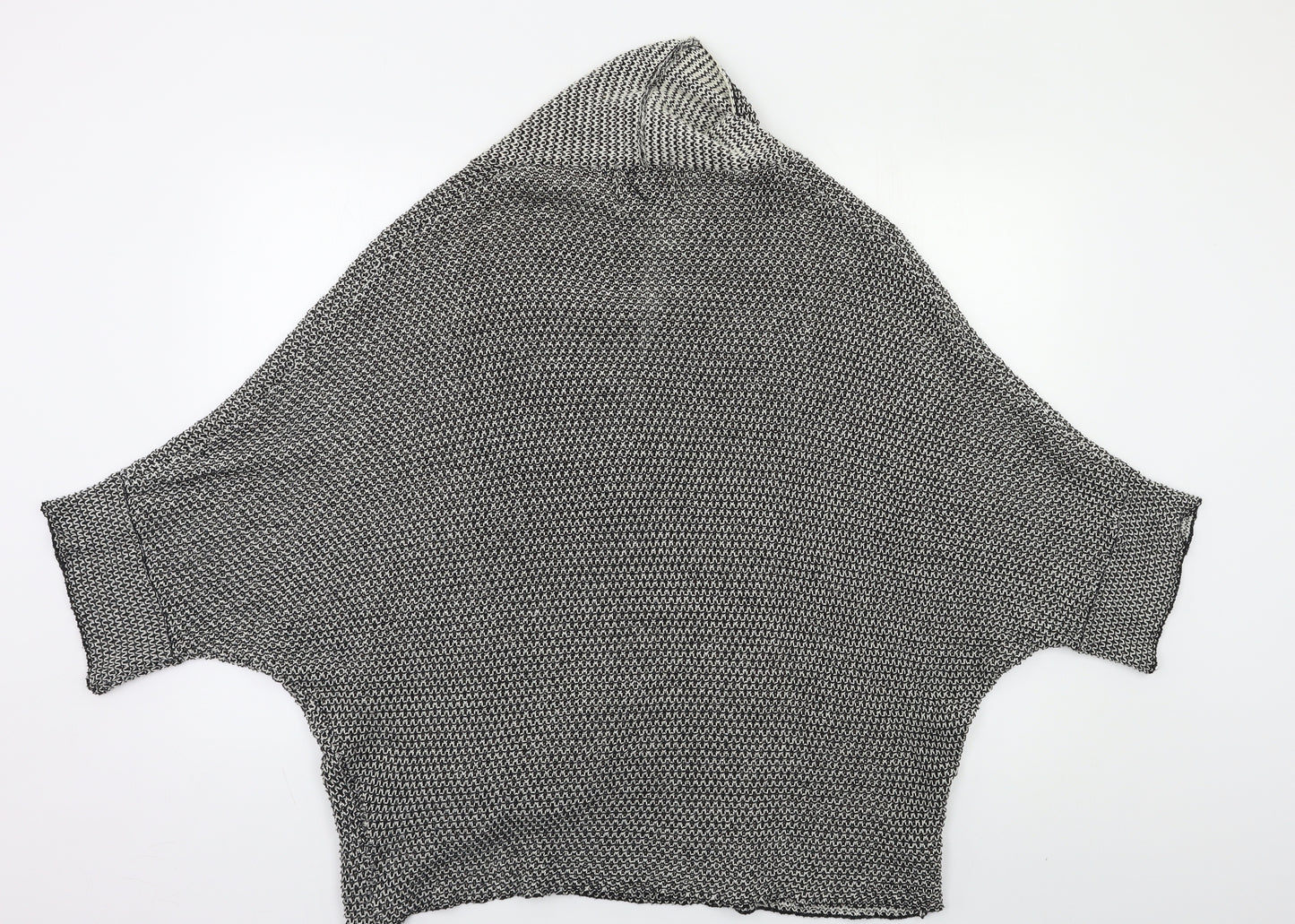 Zara Womens Grey Herringbone  Cardigan Jumper Size M