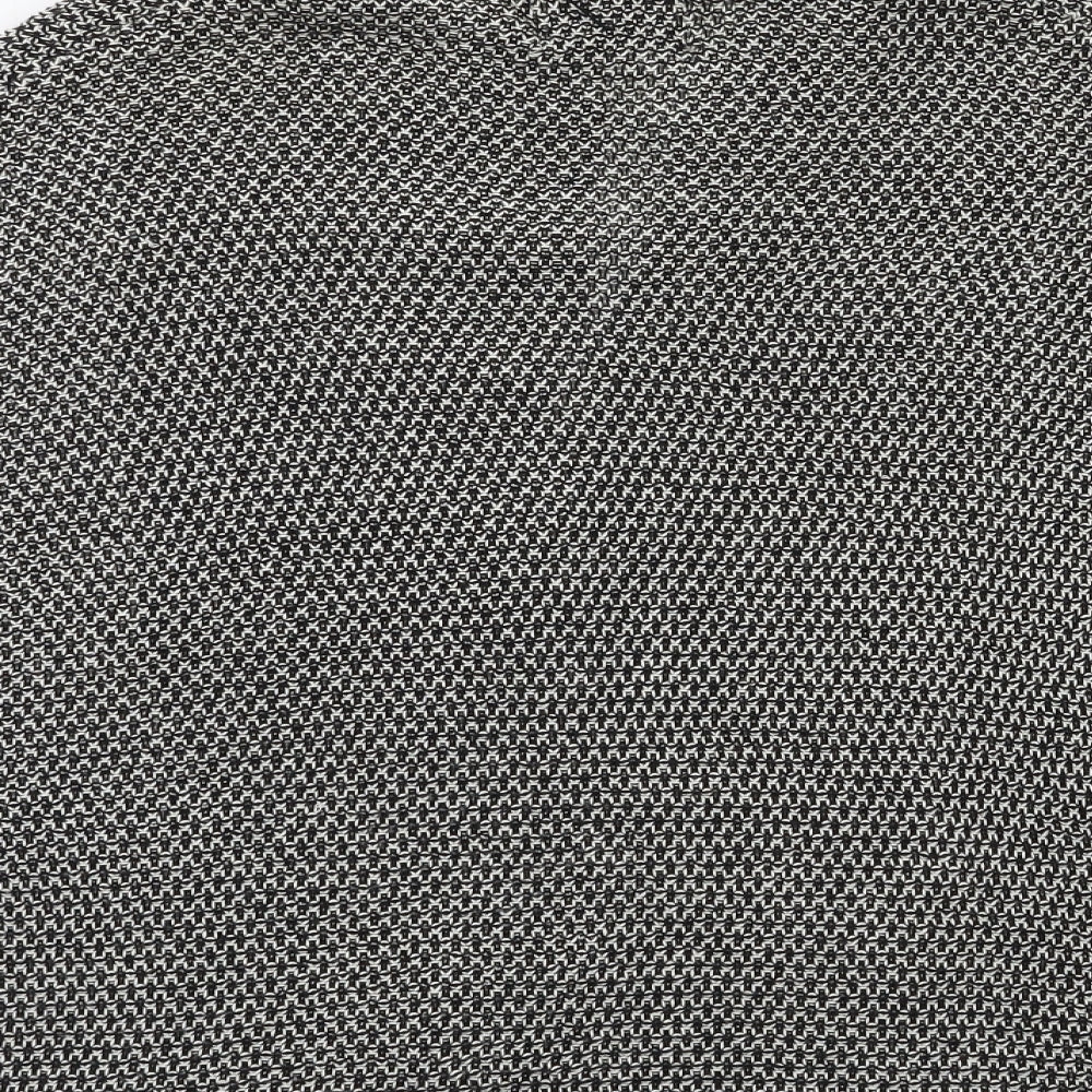 Zara Womens Grey Herringbone  Cardigan Jumper Size M
